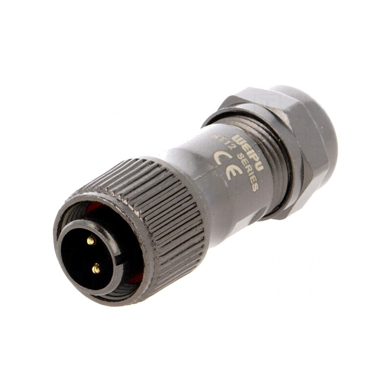 Mufă ST12 tată IP67 13A 250V pentru cablu 5-8mm | Electronic-mag.ro | Componente Electronice