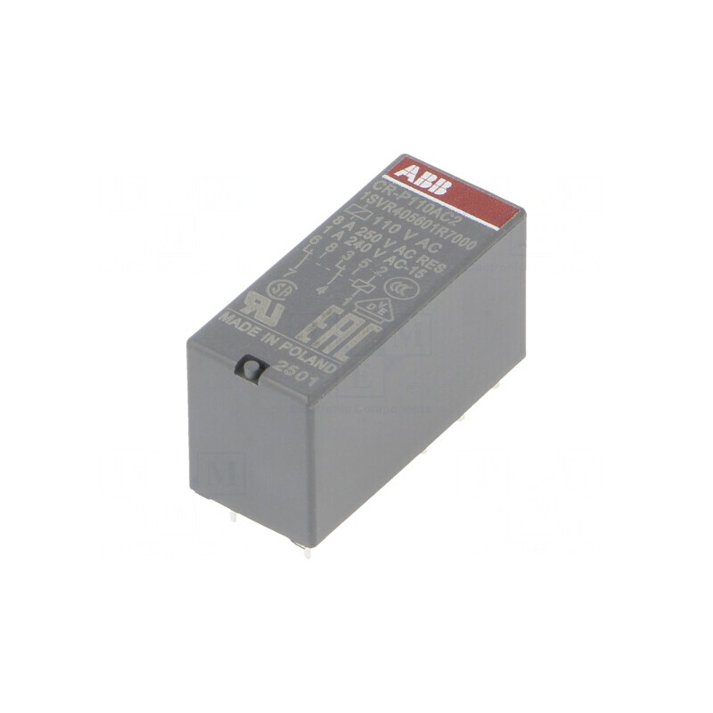 Releu electromagnetic DPDT 110VAC 8A PCB | Electronic-mag.ro | Componente Electronice