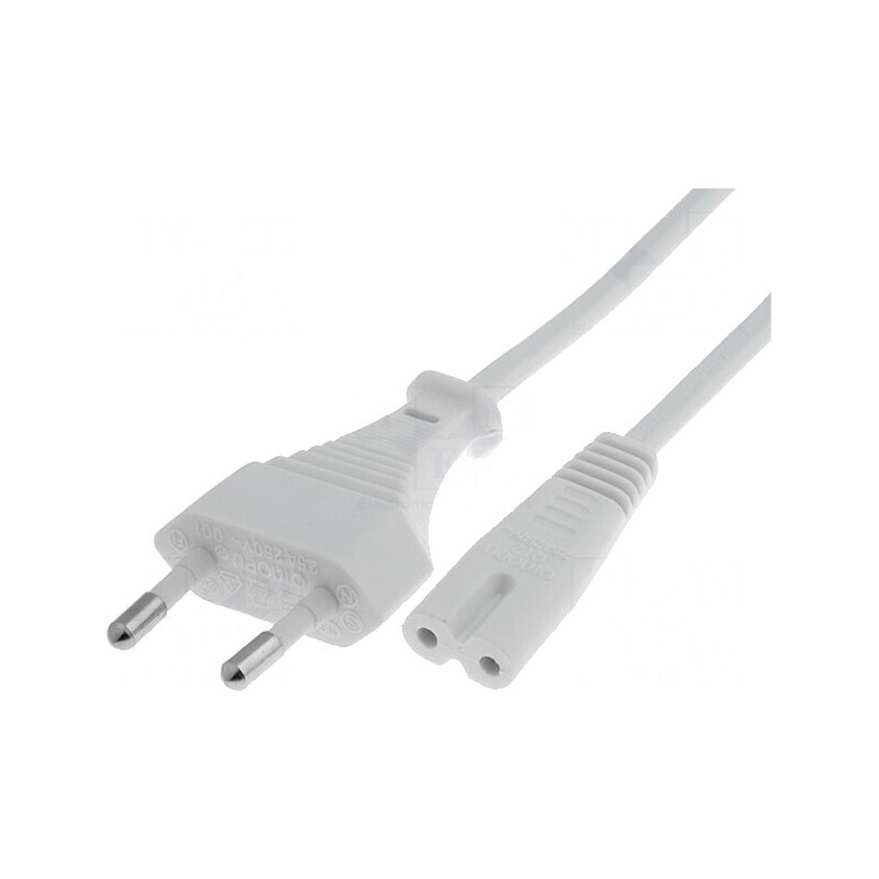 Cablu Alimentare 2x0,75mm2 5m PVC | Electronic-mag.ro | Componente Electronice