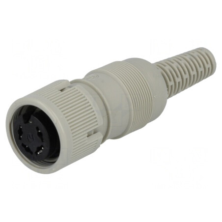 Mufă DIN Mamă 4P 216° Drept pe Cablu Lipire | Electronic-mag.ro | Componente Electronice