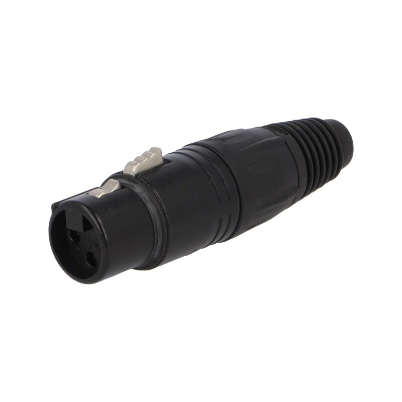 Mufă XLR Mamă 3 PIN pentru Cablu 3,5-8mm | Electronic-mag.ro | Componente Electronice