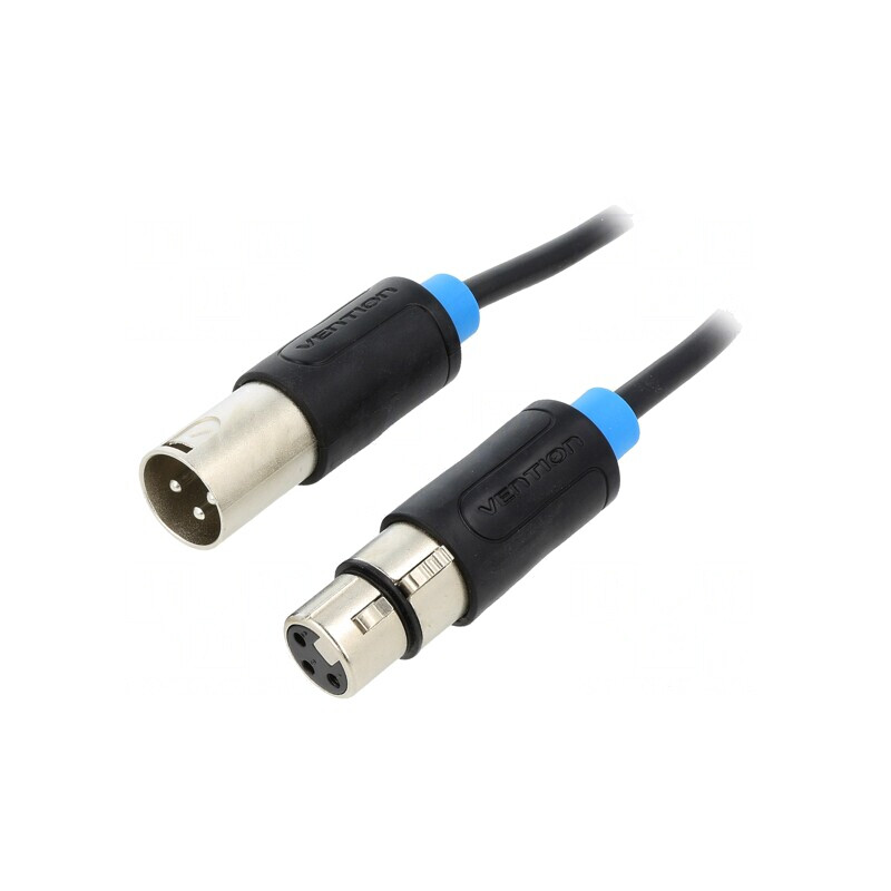 Cablu XLR 3pin Masculin-Feminin 1,5m Negru | Electronic-mag.ro | Componente Electronice Cablu XLR 3pin Masculin-Feminin 1,5m Negru | Electronic-mag.ro | Componente Electronice