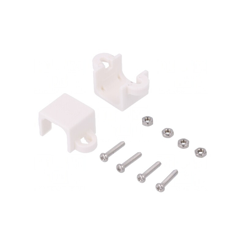 Suport Albă pentru Fixare din Plastic, 2 Bucăți | Electronic-mag.ro | Componente Electronice