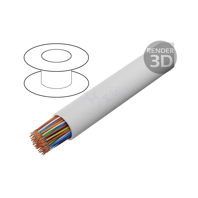 Cablu Telecomunicaţii YTKSY 53x2x0,5mm Cu PVC Alb | Electronic-mag.ro | Componente Electronice