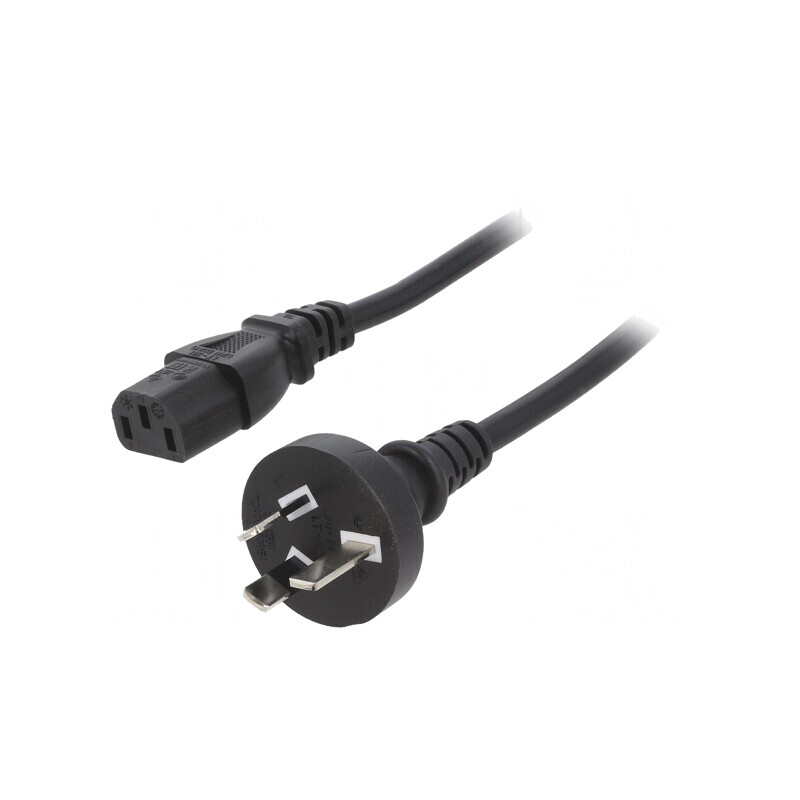 Cablu Alimentare 3m Negru 3x1mm2 IEC C13 | Electronic-mag.ro | Componente Electronice