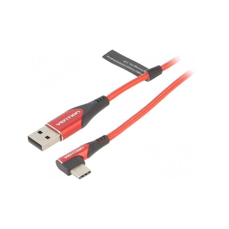 Cablu USB 2.0 USB A la USB C 2m Roșu 480Mbps | Electronic-mag.ro | Componente Electronice