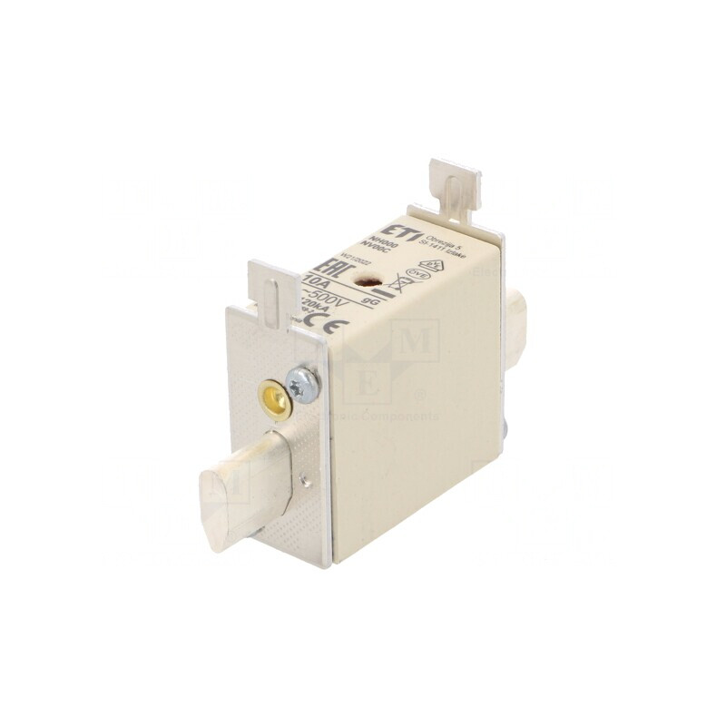 Siguranță gG 10A 500VAC Ceramică Industrială NH000 | Electronic-mag.ro | Componente Electronice