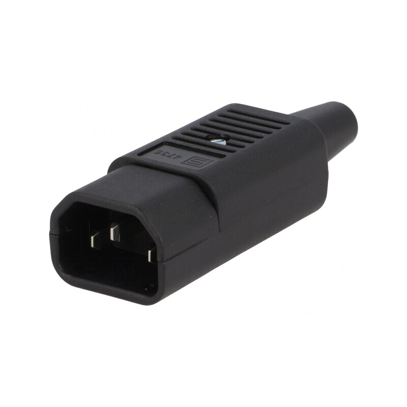 Conector Alimentare AC Mufă Tată 10A 250V | Electronic-mag.ro | Componente Electronice