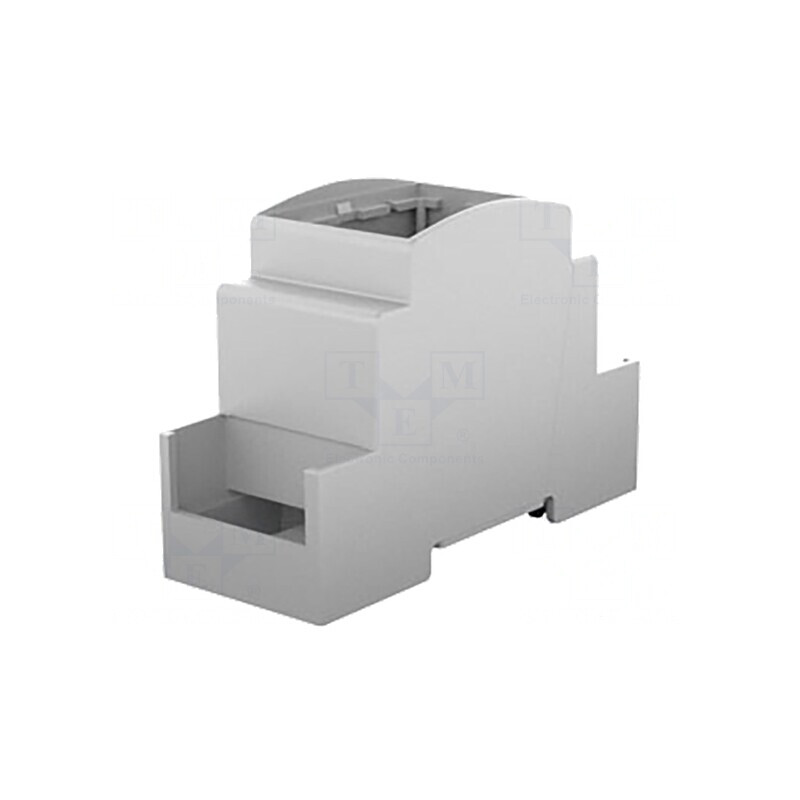 Carcasă pentru șină DIN, gri, 90.5mm x 36.3mm x 62mm | Electronic-mag.ro | Componente Electronice