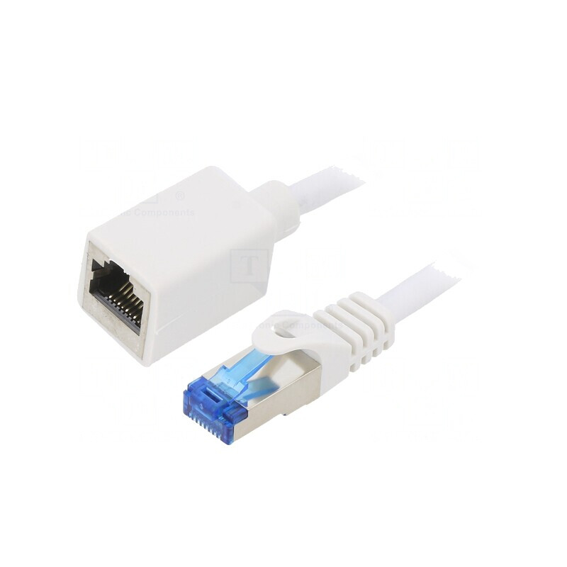 Prelungitor RJ45 S/FTP 6a Alb 1m | Electronic-mag.ro | Componente Electronice