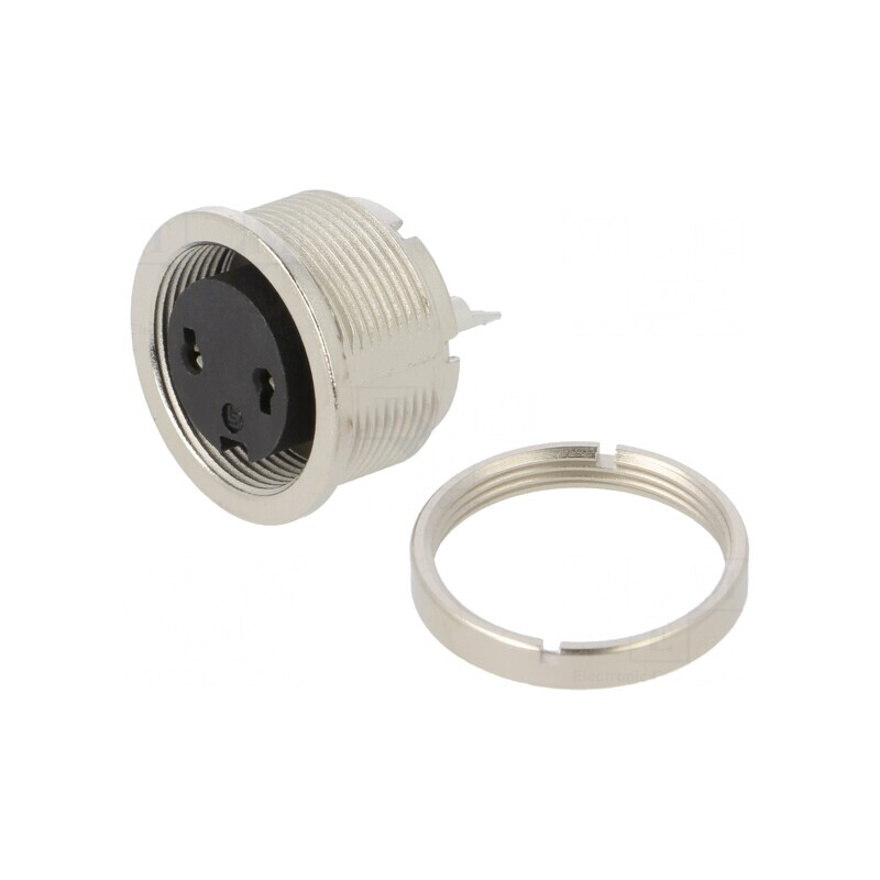 Conector M16 Soclu Mamă 2-Pin 7A 150V IP40 | Electronic-mag.ro | Componente Electronice