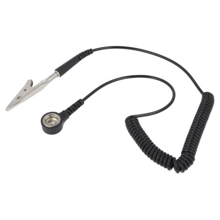 Cablu de conexiune ESD spiralat 1,5m 1MΩ | Electronic-mag.ro | Componente Electronice