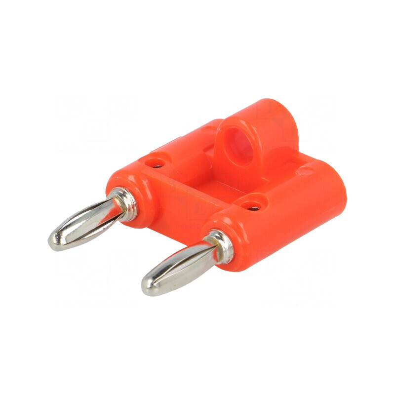 Punte stacabilă banană 4mm roșie 15A x2 | Electronic-mag.ro | Componente Electronice