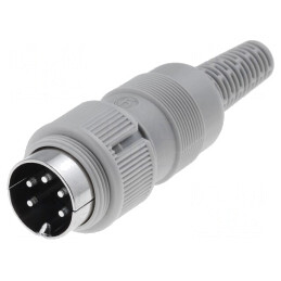 Mufă DIN tată 5 pini 240° pe cablu | Electronic-mag.ro | Componente Electronice