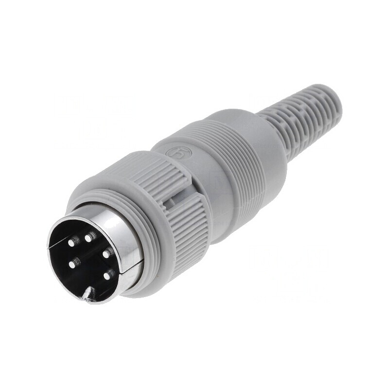 Mufă DIN tată 5 pini 240° pe cablu | Electronic-mag.ro | Componente Electronice