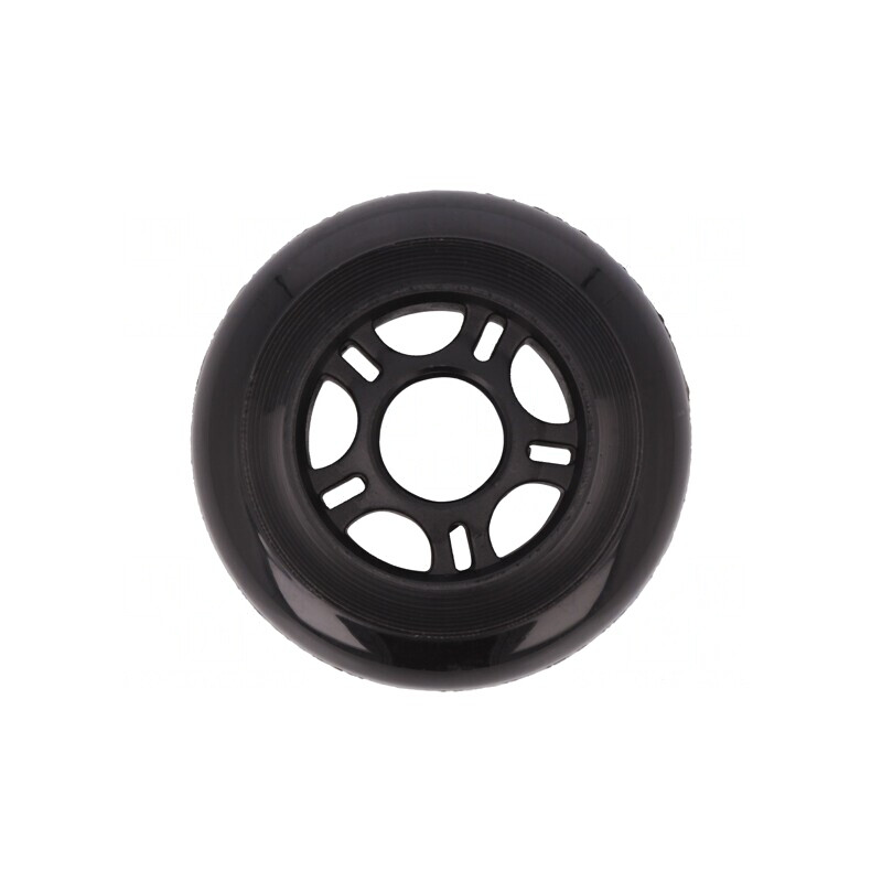 Ax Neagră cu Împingere, Ø 84mm, Acoperire Poliuretan, W 24mm | Electronic-mag.ro | Componente Electronice