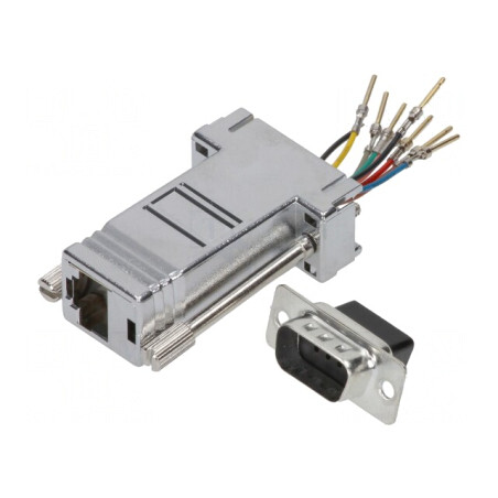 Adaptor D-Sub 9pin Tată la RJ45 Soclu | Electronic-mag.ro | Componente Electronice
