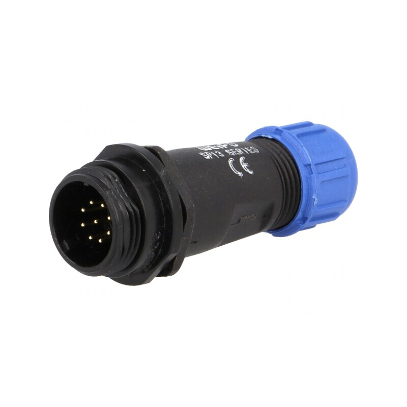 Mufă SP13 tată 9 PIN IP68 3A 125V | Electronic-mag.ro | Componente Electronice