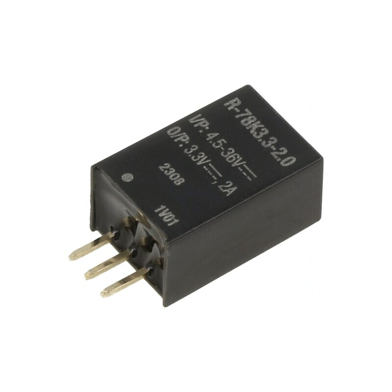 Convertor DC/DC 4.5-36V la 3.3V 2A SIP3 THT | Electronic-mag.ro | Componente Electronice