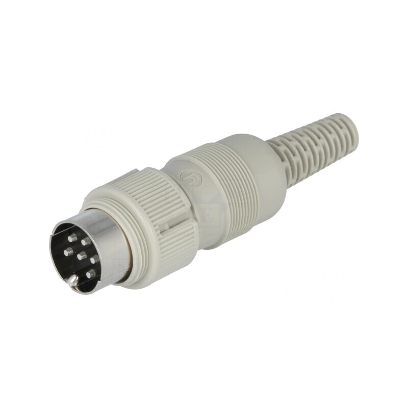 Mufă DIN 6 pini drept pe cablu | Electronic-mag.ro | Componente Electronice