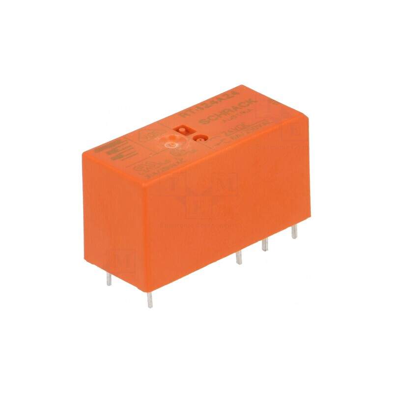 Releu Electromagnetic DPDT 24VDC 8A PCB | Electronic-mag.ro | Componente Electronice