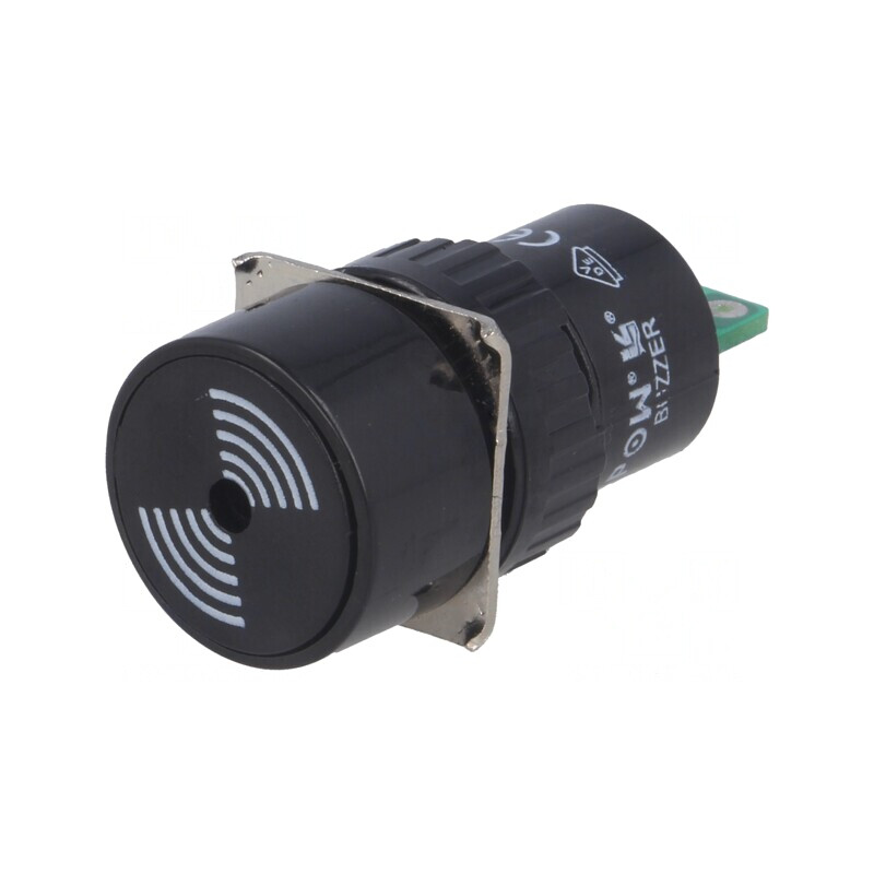 Semnalizator Acustic 75dB 12VDC IP40 Ø16mm | Electronic-mag.ro | Componente Electronice