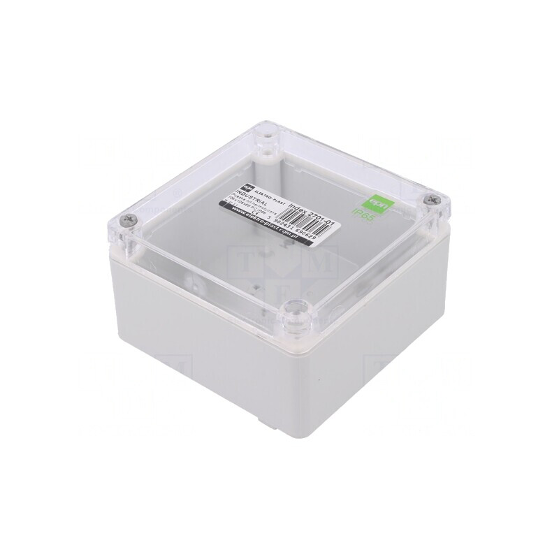 Carcasă Universală Industrială Gri 105x105x66mm | Electronic-mag.ro | Componente Electronice