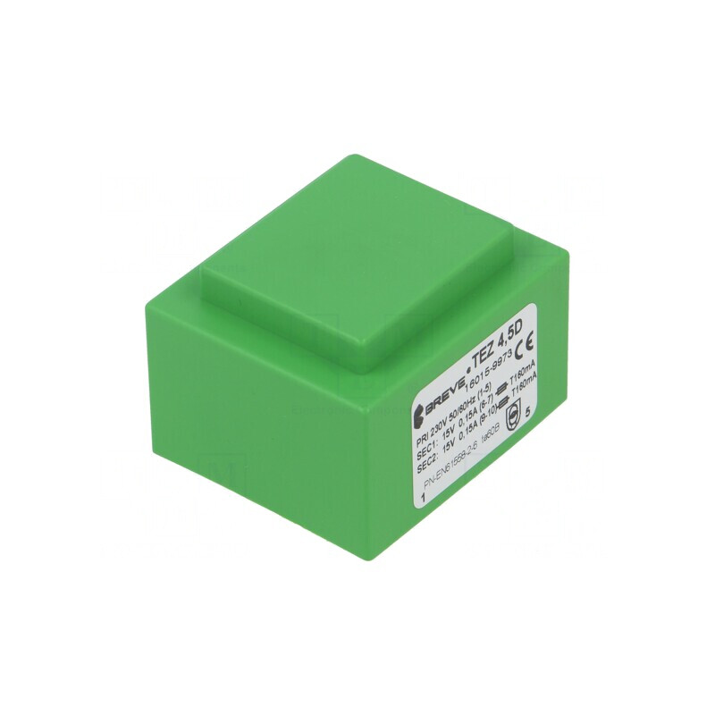 Transformator încapsulat 4,5VA 230V 15V 150mA | Electronic-mag.ro | Componente Electronice