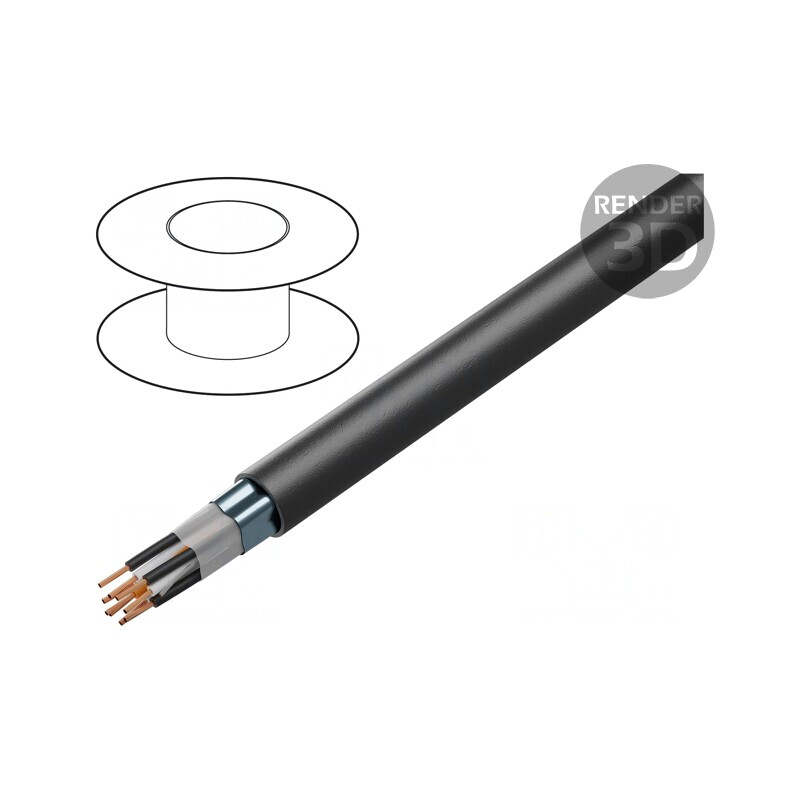 Cablu RE-2Y(St)Yv-P 4x2x1,3mm2 Cu PVC Negru | Electronic-mag.ro | Componente Electronice