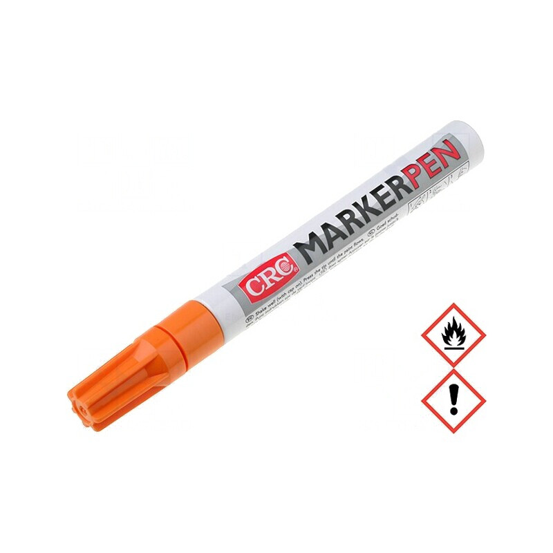 Marker cu Vopsea Portocalie și Vârf Rotund | Electronic-mag.ro | Componente Electronice