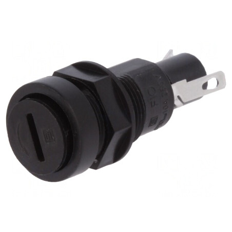 Clema Siguranțe 10A 5x20mm Neagră 250V | Electronic-mag.ro | Componente Electronice