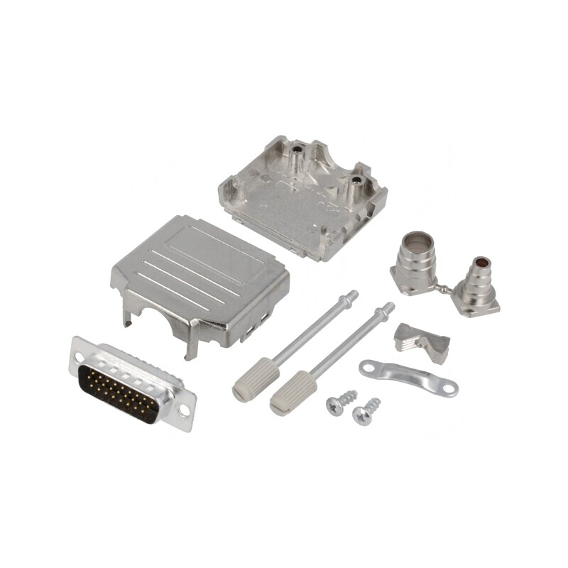 Mufă D-Sub HD 26 Pin Neagră pentru Lipire pe Cablu | Electronic-mag.ro | Componente Electronice