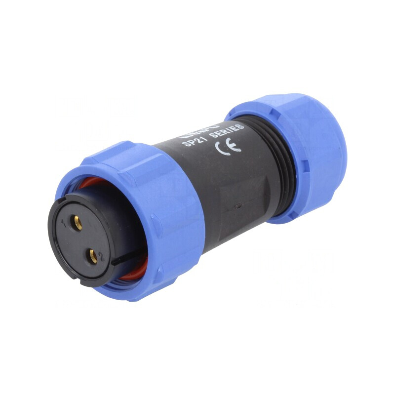 Mufă SP21 Mamă 2 PIN IP68 30A 500V Lipire Pe Cablu | Electronic-mag.ro | Componente Electronice