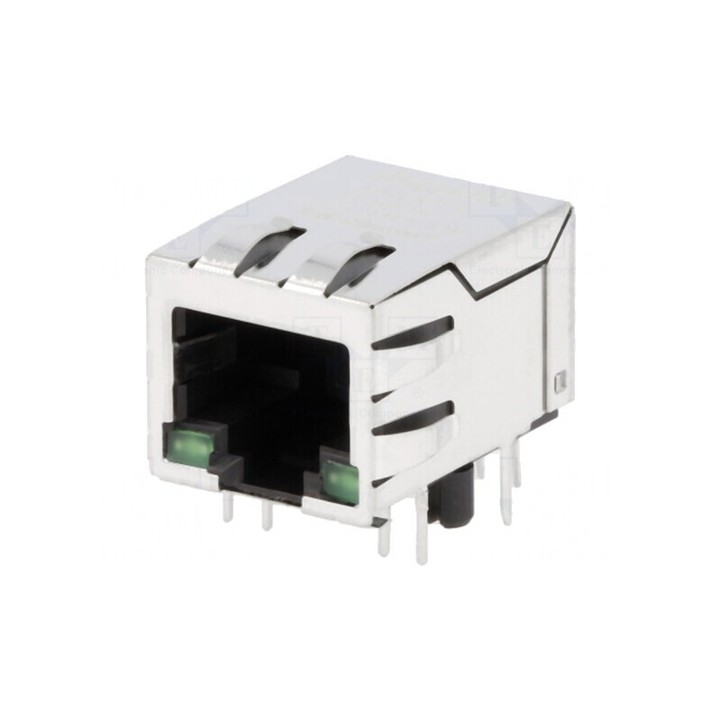 Soclu RJ45 8p8c Ecranat cu LED | Electronic-mag.ro | Componente Electronice