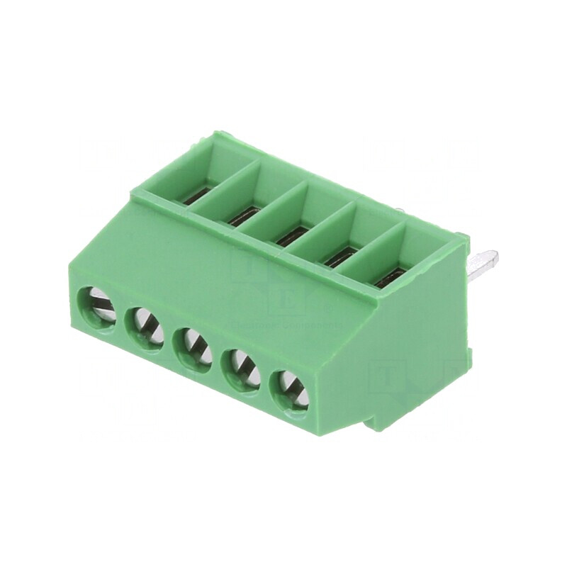 Regletă de Conexiuni PCB 90° 2,54mm 5 Piste 10A | Electronic-mag.ro | Componente Electronice