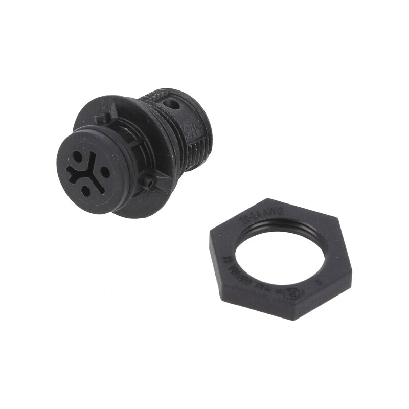 Conector Circular RST Mamă 3 PIN Argintat 8A 250V | Electronic-mag.ro | Componente Electronice