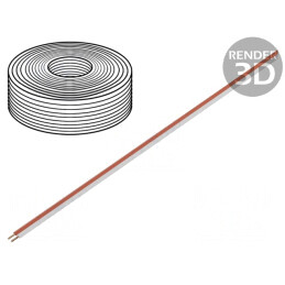 Cablu Testare 2x0,2mm2 Cu PVC Alb/Roșu 500V | Electronic-mag.ro | Componente Electronice