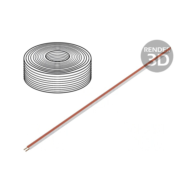 Cablu Testare 2x0,2mm2 Cu PVC Alb/Roșu 500V | Electronic-mag.ro | Componente Electronice