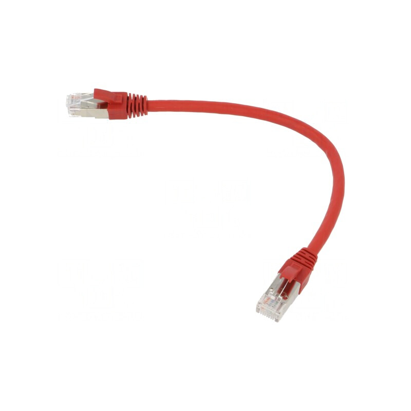 Patch Cord Ethernet Cat.6a S/FTP LSZH Roșu | Electronic-mag.ro | Componente Electronice