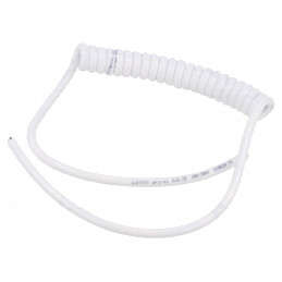 Cablu spiralat alb 4x0,15mm2 0,1m-0,4m 300V | Electronic-mag.ro | Componente Electronice