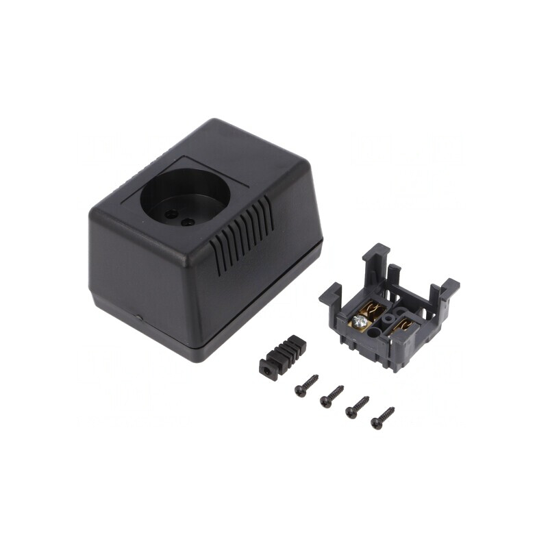 Carcasă pentru alimentator fără împământare 65x90x57mm | Electronic-mag.ro | Componente Electronice