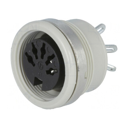 Soclu DIN mamă 5 pini 180° pentru lipire | Electronic-mag.ro | Componente Electronice