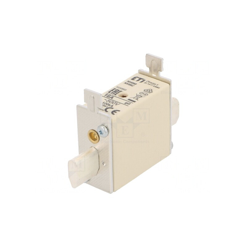 Siguranță Industrială Ceramică gG 16A 500VAC NH000 | Electronic-mag.ro | Componente Electronice