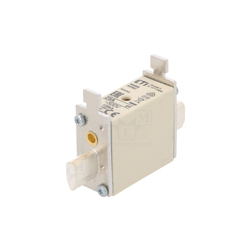 Siguranță ceramică industrială gG 25A 500VAC NH000 | Electronic-mag.ro | Componente Electronice
