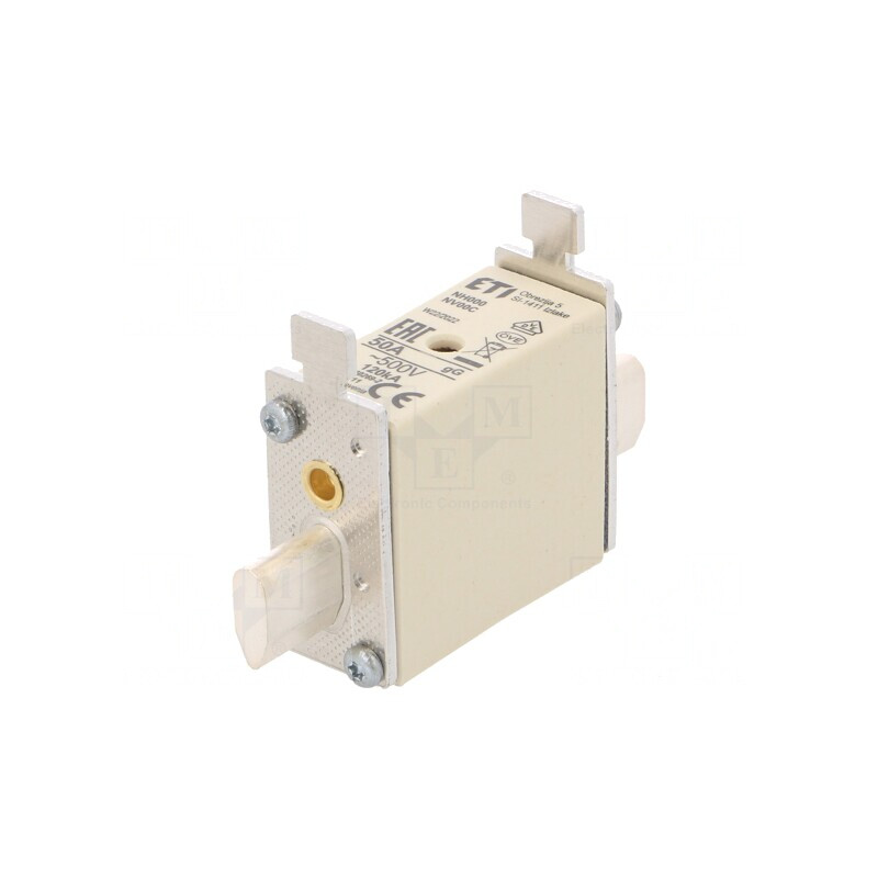 Siguranță ceramică gG 50A 500VAC industrială NH000 | Electronic-mag.ro | Componente Electronice