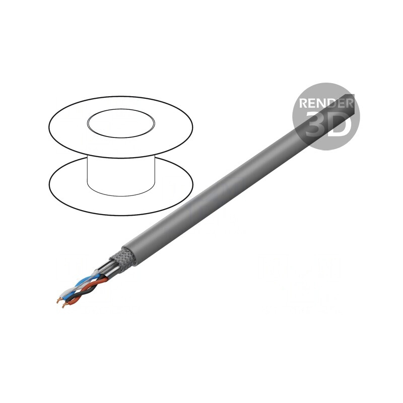 Cablu DeviceNet Cu PVC Gri 1x2x22AWG și 1x2x24AWG | Electronic-mag.ro | Componente Electronice