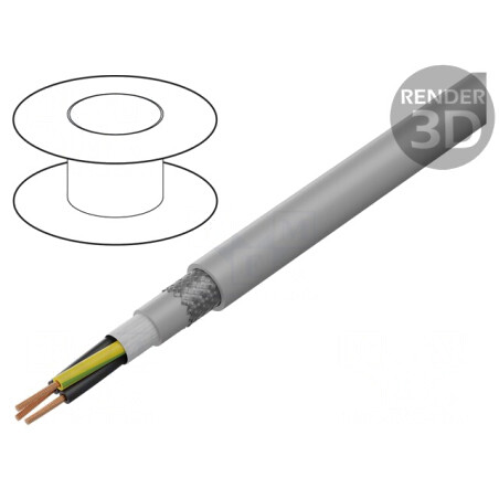 Cablu de control gri ÖLFLEX FD CLASSIC 810 CY 3G1mm2 | Electronic-mag.ro | Componente Electronice