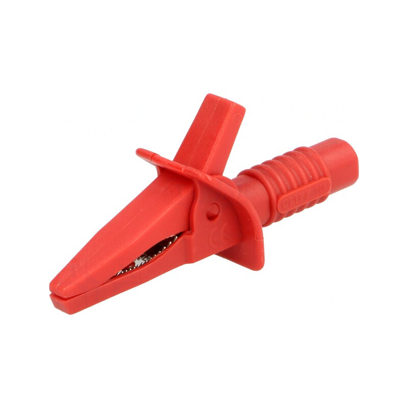 Bornă crocodil roșie 10A 25mm soclu 4mm | Electronic-mag.ro | Componente Electronice Bornă crocodil roșie 10A 25mm soclu 4mm | Electronic-mag.ro | Componente Electronice