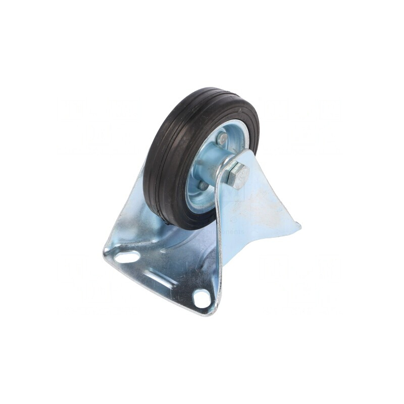 Roată de Transport 80mm Rigidă 50kg Guma | Electronic-mag.ro | Componente Electronice