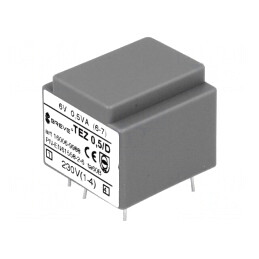 Transformator încapsulat 0,5VA 230VAC 6V PCB | Electronic-mag.ro | Componente Electronice